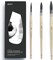 ARTIFY 3PCS Professional Natural Squirrel Hair Quill Watercolor Brushes | Mop Round Fine Tip Detail Watercolor Paint Brush Set | Ideal for Watercolor and Gouache Painting | Sizes #0, 2, 4